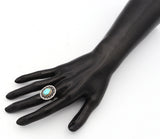 Vintage Native American Navajo Sterling Silver Turquoise Ring Size 5.25