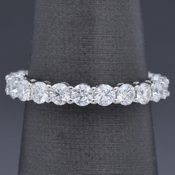 Tiffany & Co. Platinum 2.20 TCW Diamond Eternity Band Ring Size 6