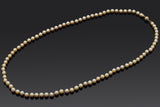 Vintage 14K Yellow Gold Golden Pearl Beaded Long Strand Necklace 31.5 Inches