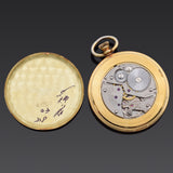 Estate Concord 18K Yellow Gold Enameled 17 Jewels Enamel Pocket Watch