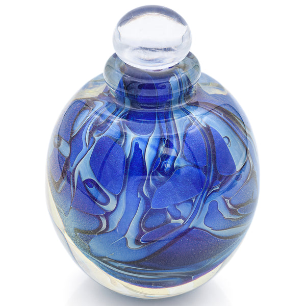 Robert Eickholt 1986 Art Glass Perfume Bottle Decanter with Stopper