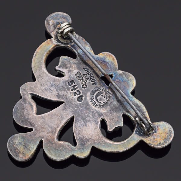 Margot De Taxco Vintage Sterling Silver Brooch Pin