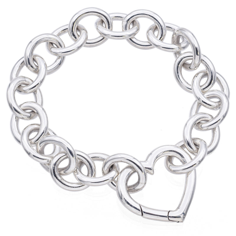 tiffany heart chain bracelet