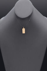 Cartier Vintage 14K Yellow Gold Bar Tag Charm Pendant 23 x 10.50 mm