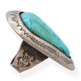 Vintage Teddy Goodluck Turquoise Sterling Silver Ring