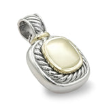 David Yurman Sterling Silver and 14k Yellow Gold Cable Pendant Enhancer