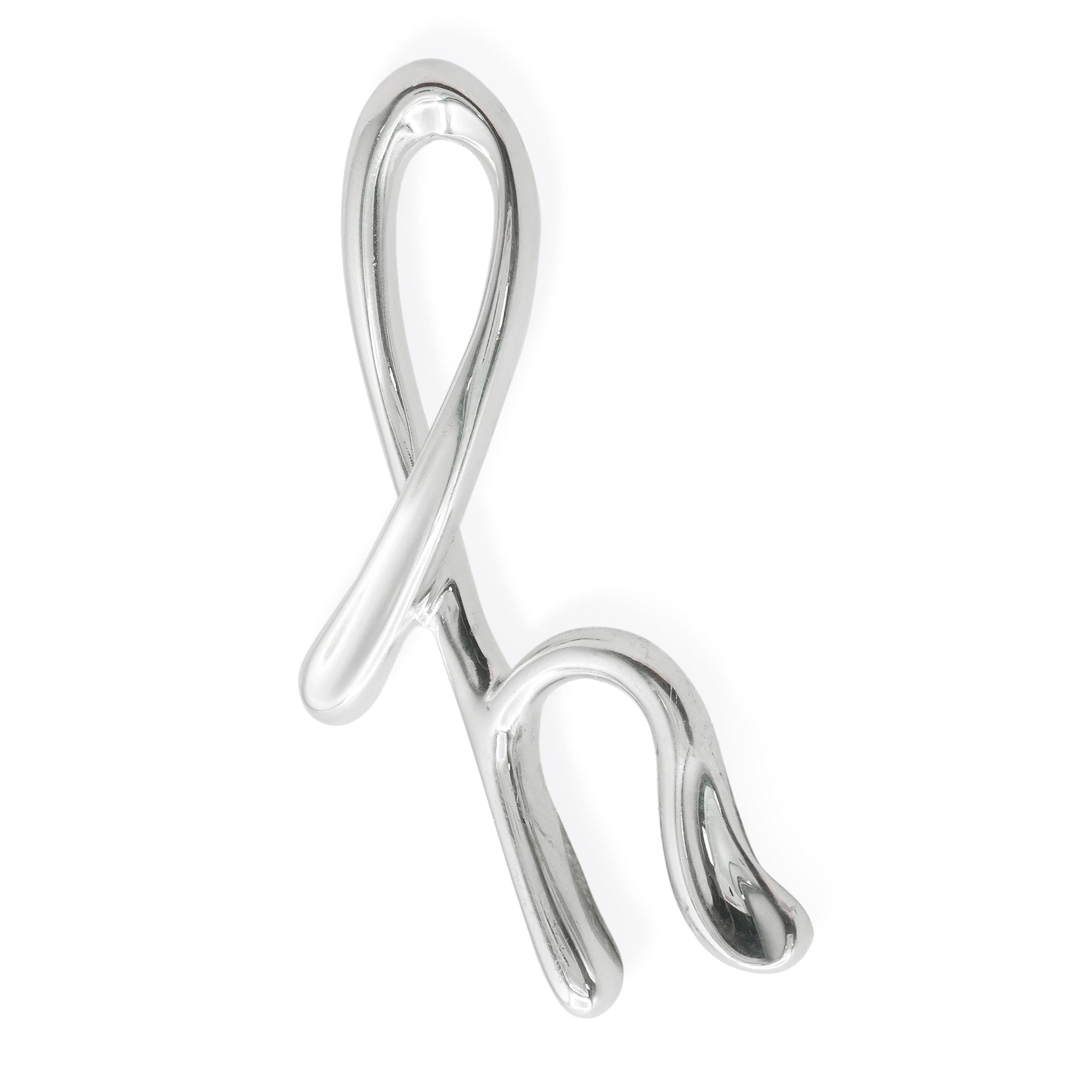 Tiffany & Co. Elsa Peretti Sterling Silver Alphabet Letter H Pendant