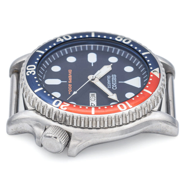 Vintage Seiko 7N36-7A09 Men’s Pepsi Scuba Divers Quartz Day Date Wristwatch