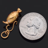 Vintage 18K Yellow Gold Enamel Pitcher Charm Pendant 1.8 Grams