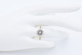 Antique 18K Yellow Gold 0.68 TCW Old Mine Cut Diamond Band Ring Size 6.5
