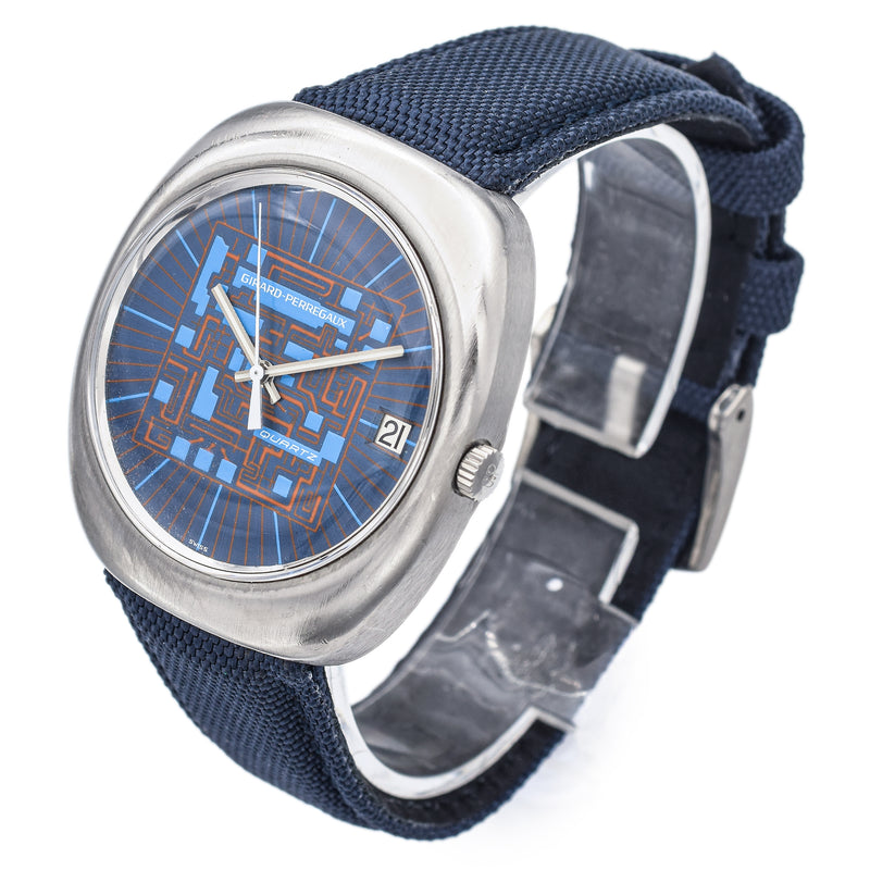 Vintage Girard Perregaux Circuit Dial Quartz Men\'s Date Watch Ref. 944 –  Blue Ribbon Rarities