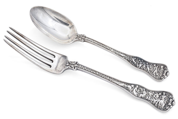 Vintage Tiffany & Co. Olympian Sterling Silver Spoon and Fork