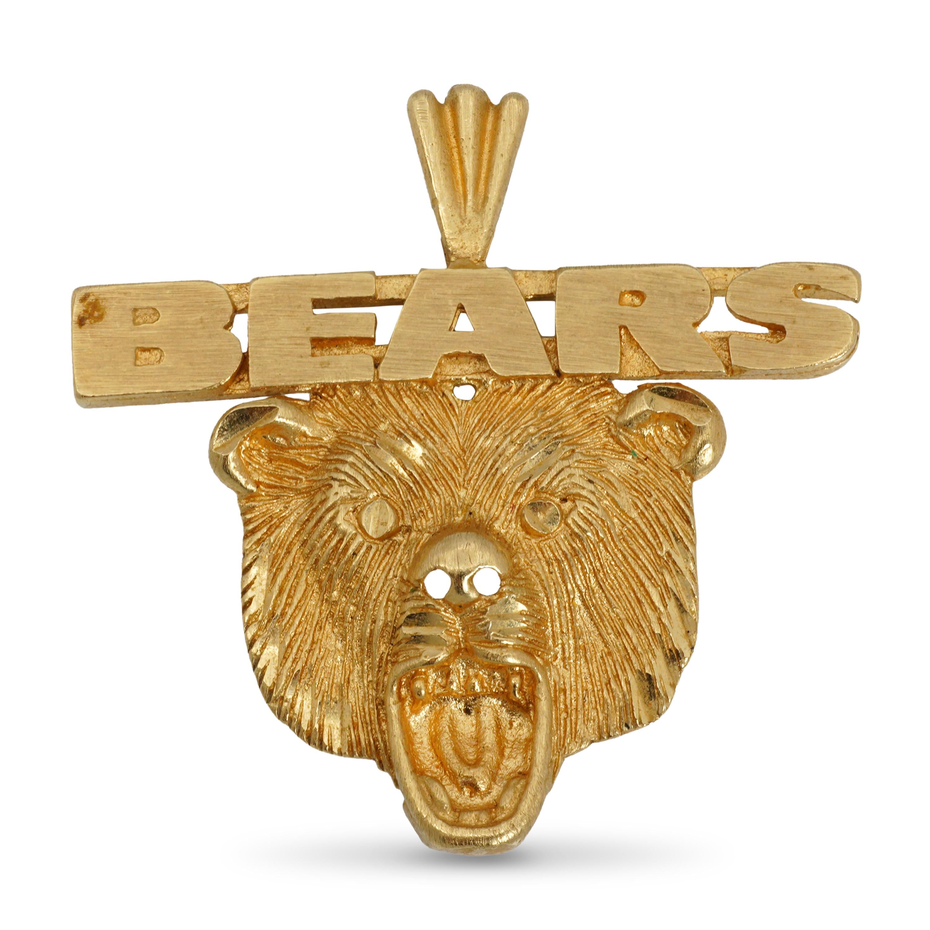 Vintage Michael Anthony 14k Yellow Gold Chicago Bears NFL Pendant