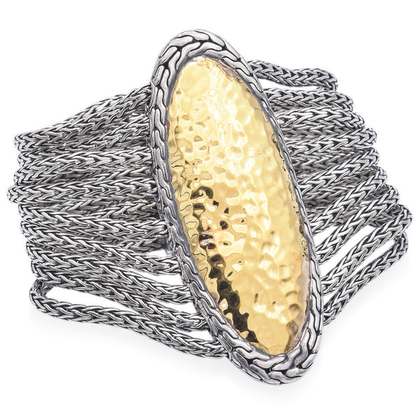 John Hardy Palu Sterling Silver & 22K Yellow Gold Two-Tone Multistrand Bracelet