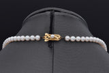 Mikimoto 14K Yellow Gold 4-8.5 mm Cultured Pearl Beaded Strand Necklace + Box