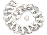 Vintage Mexico Sterling Silver Amethyst Chunky Chain Collar Necklace