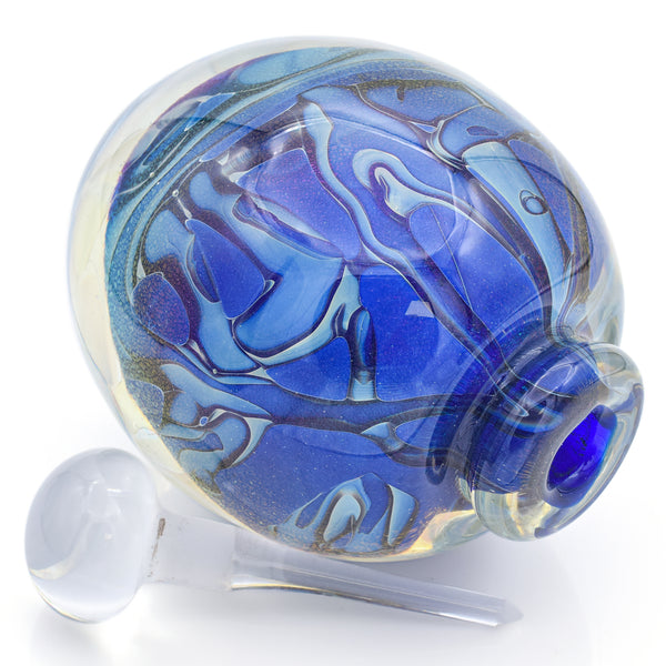 Robert Eickholt 1986 Art Glass Perfume Bottle Decanter with Stopper