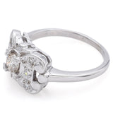 Vintage 14K White Gold 0.39 TCW Diamond Band Ring Size 6