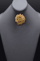 Vintage Tiffany & Co. France 18K Gold Diamond & Ruby Brooch Pin + Box