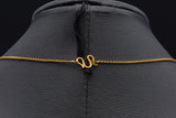 Vintage 足金 24K Yellow Gold Box Link Chain Necklace 1.3 mm 7.7 Grams 18 Inches