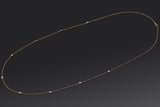 Estate 14K Yellow Gold 0.61 TCW Diamond Long Station Necklace 31.25 Inches