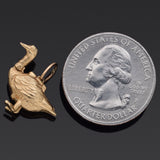 Vintage 14K Yellow Gold Goose with Golden Egg Charm Pendant 3.0 Grams