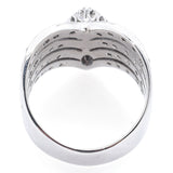 Vintage 14K White Gold 1.30 TCW Diamond Cocktail Ring Size 8.5