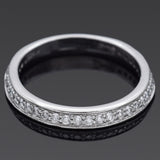 Estate Shane 950 Platinum 0.32 TCW Diamond Semi-Eternity Band Ring Size 6