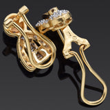 Vintage 18K Yellow Gold 0.80 TCW Diamond Omega Back Earrings