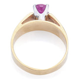 Vintage 14K Yellow Gold Ruby Band Ring Size 6