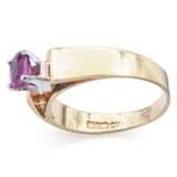 Vintage 14K Yellow Gold Ruby Band Ring Size 6
