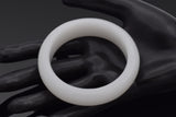 Vintage White Jade 17.5 mm Bangle Bracelet