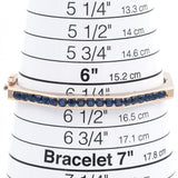 Estate 14K Yellow Gold Sapphire Octagon Bangle Bracelet 4.7 mm