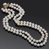Vintage 14K Yellow Gold Angel Skin Coral 7.5-12 mm Beaded Strand Necklace 18"