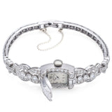 Antique Hamilton Platinum 3.70 TCW Diamond Women's Hand Wind Bracelet Watch