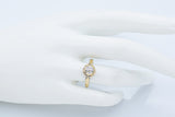 Antique 14K Yellow Gold 0.50 Ct Rose Cut Diamond Band Ring Size 7