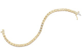 Vintage 14K Yellow Gold 0.77 TCW Round Cut Diamond Tennis Bracelet 3.8 mm