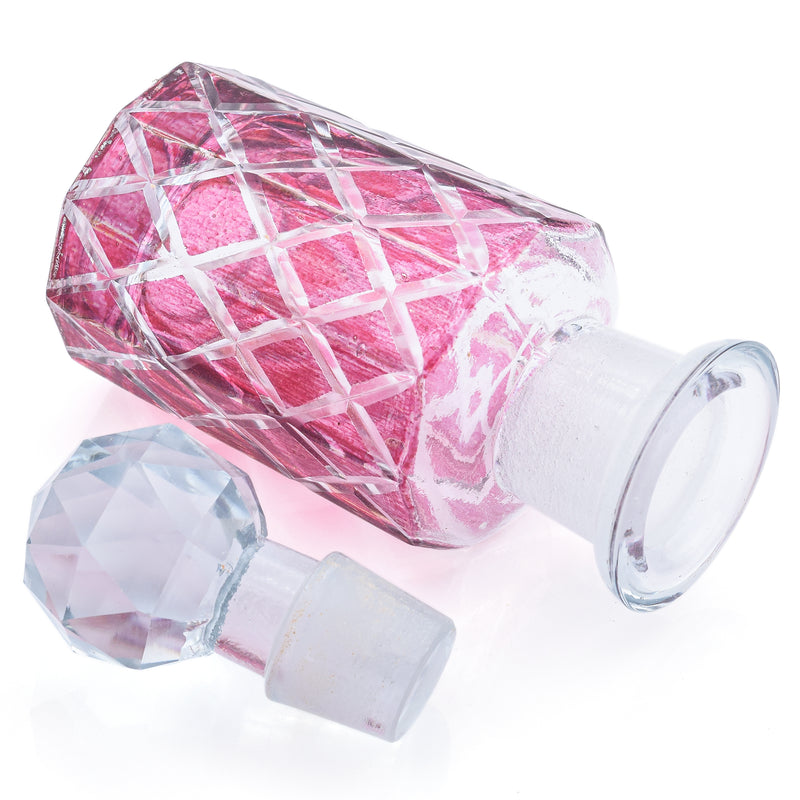 Designer Murano Art Glass Perfume Bottle Decanter with Stopper