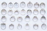 Lot of 26 Judith Jack Sterling Silver Marcasite & Multi-Stone Rings
