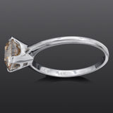GIA Certified 14K White Gold 2.52 Carat Old Euro Brilliant Diamond Band Ring