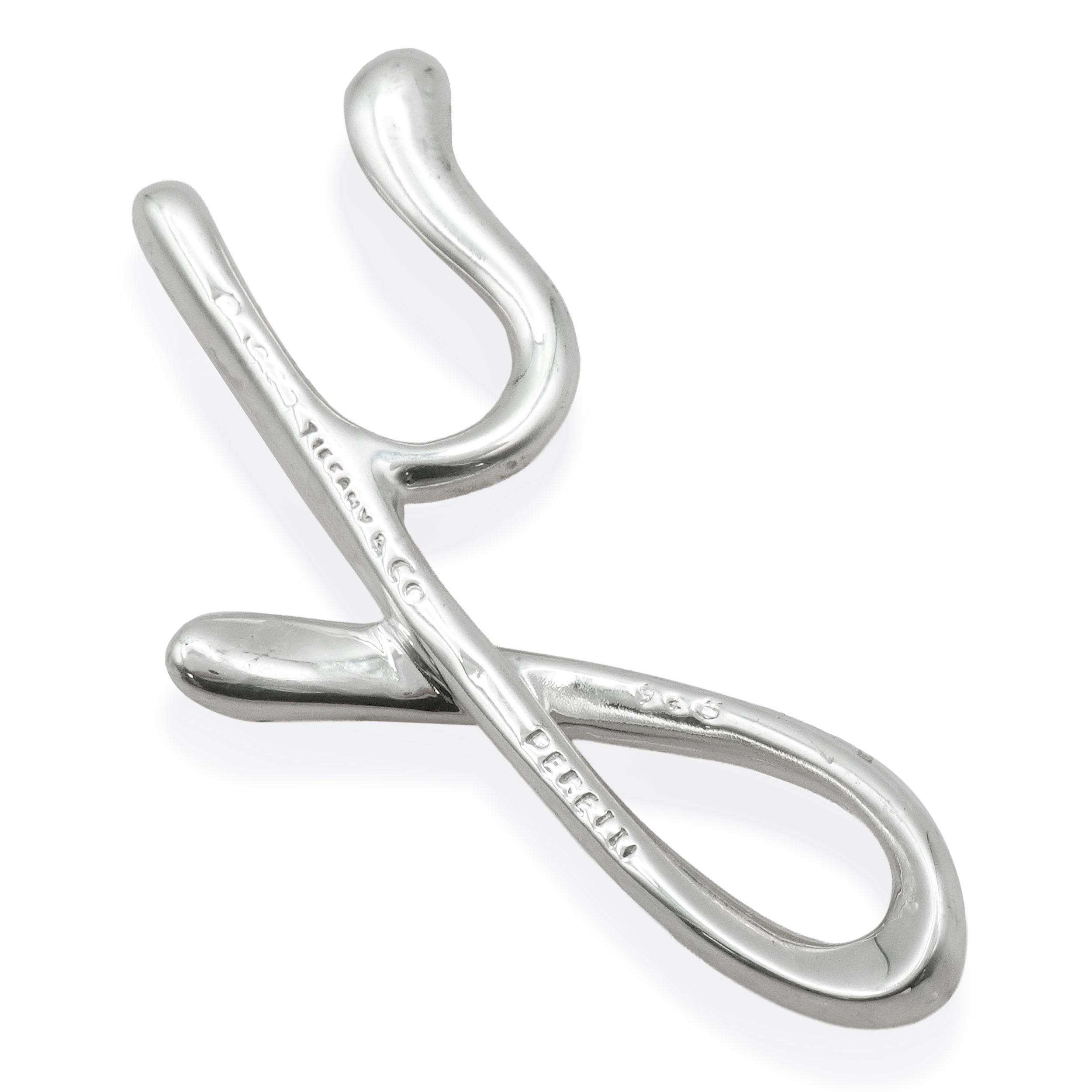 Tiffany & Co. Elsa Peretti Sterling Silver Alphabet Letter H Pendant