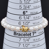 Tiffany & Co. 18K Yellow Gold X Signature Akoya Pearl Beaded Strand Bracelet