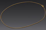 Vintage 足金 24K Yellow Gold Box Link Chain Necklace 1.3 mm 7.7 Grams 18 Inches