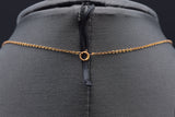 Antique 10K Yellow Gold Pearl, Zircon & Diamond Pendant Necklace + Box