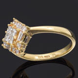 Estate 18K Yellow Gold 0.89 TCW Diamond Band Ring Size 7