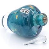 Mdina Sea Blue Malta Green Art Glass Perfume Bottle Decanter Hand Crafted