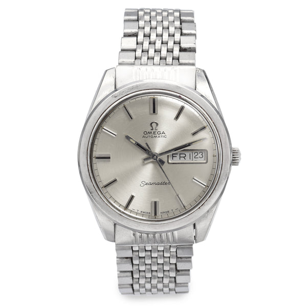 Vintage 1969 Omega Seamaster Stainless Steel Automatic Men's Day Date Watch