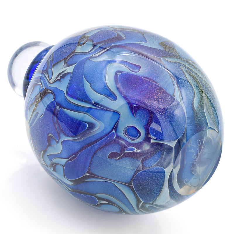 Robert Eickholt 1986 Art Glass Perfume Bottle Decanter with Stopper