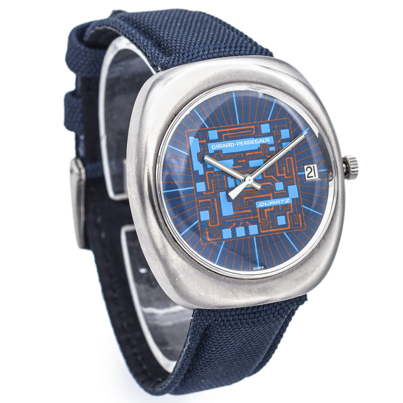Vintage Girard Perregaux Circuit Dial Quartz Men's Date Watch Ref. 944 –  Blue Ribbon Rarities