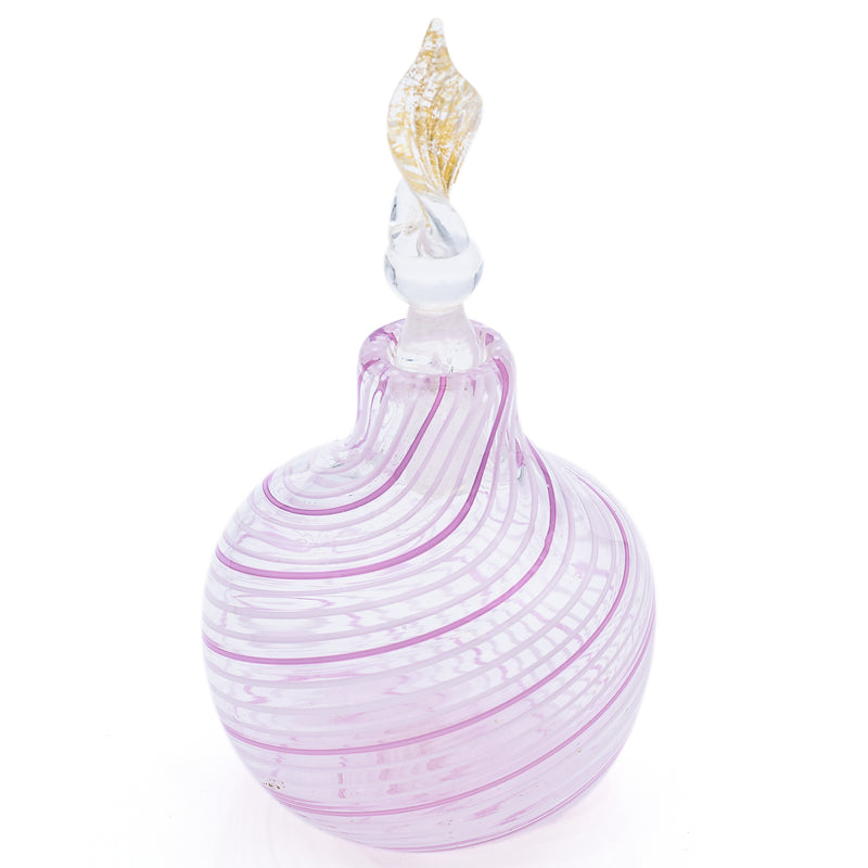 Designer Murano Art Glass Perfume Bottle Decanter with Stopper